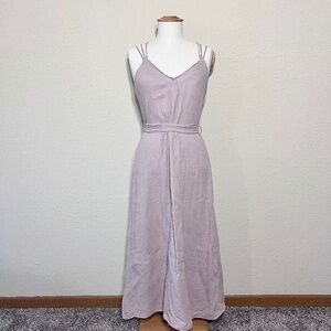 ZARA Belted Cotton Maxi Dress